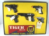 RARE MINT Lot 5 1946 Japan TIN CAP GUNS SSS KING COPRA